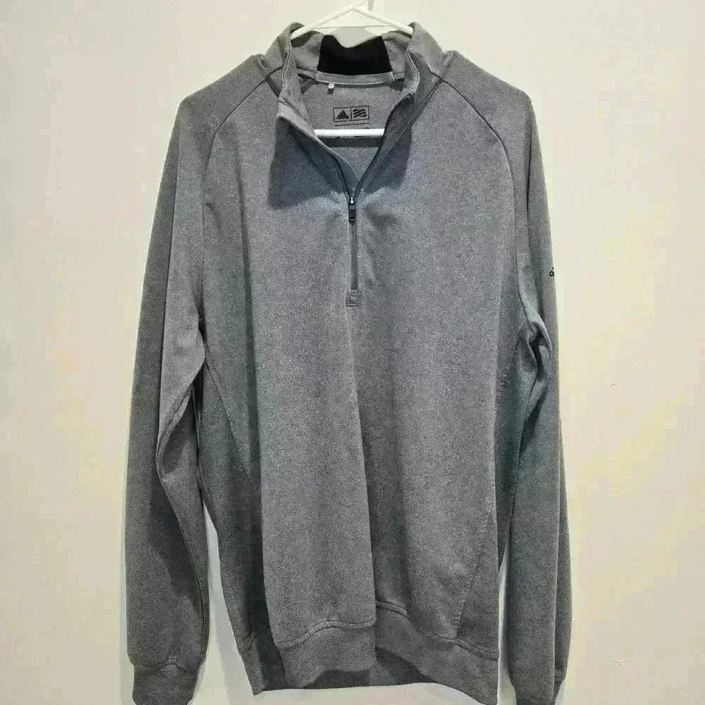 Adidas Women's Quarter Zip Pullover Top Gray Size Small